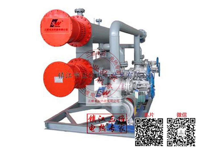 产品名称：导热油电加热器
产品型号：SWDL-a-b/a为介质,b为功率大小
产品规格：0KW～10000KW/非标定制